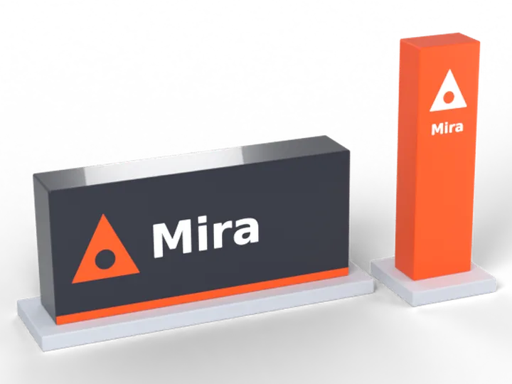 Signage design for a sample brand: monument sign and pylon